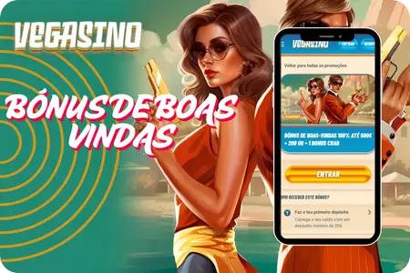 Bónus de boas-vindas do Vegasino Casino de 100% até 500€ mais 200 rodadas grátis para novos jogadores.